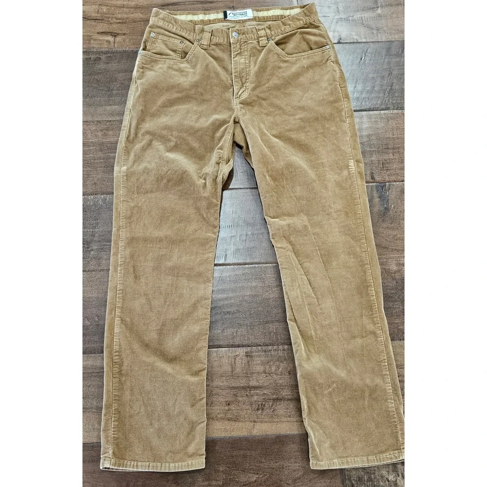 Mountain Khakis Mens Corduroy Pants Tan Khaki Jackson Hole 36x34 Straight Leg